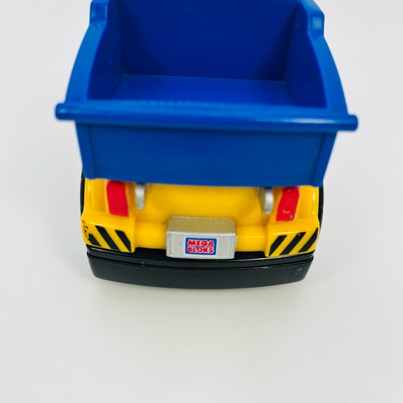 MEGA Bloks Tiny N Tuff Dump Truck Construction Vehicle Building Toy Yellow Blue - Picture 4 of 7